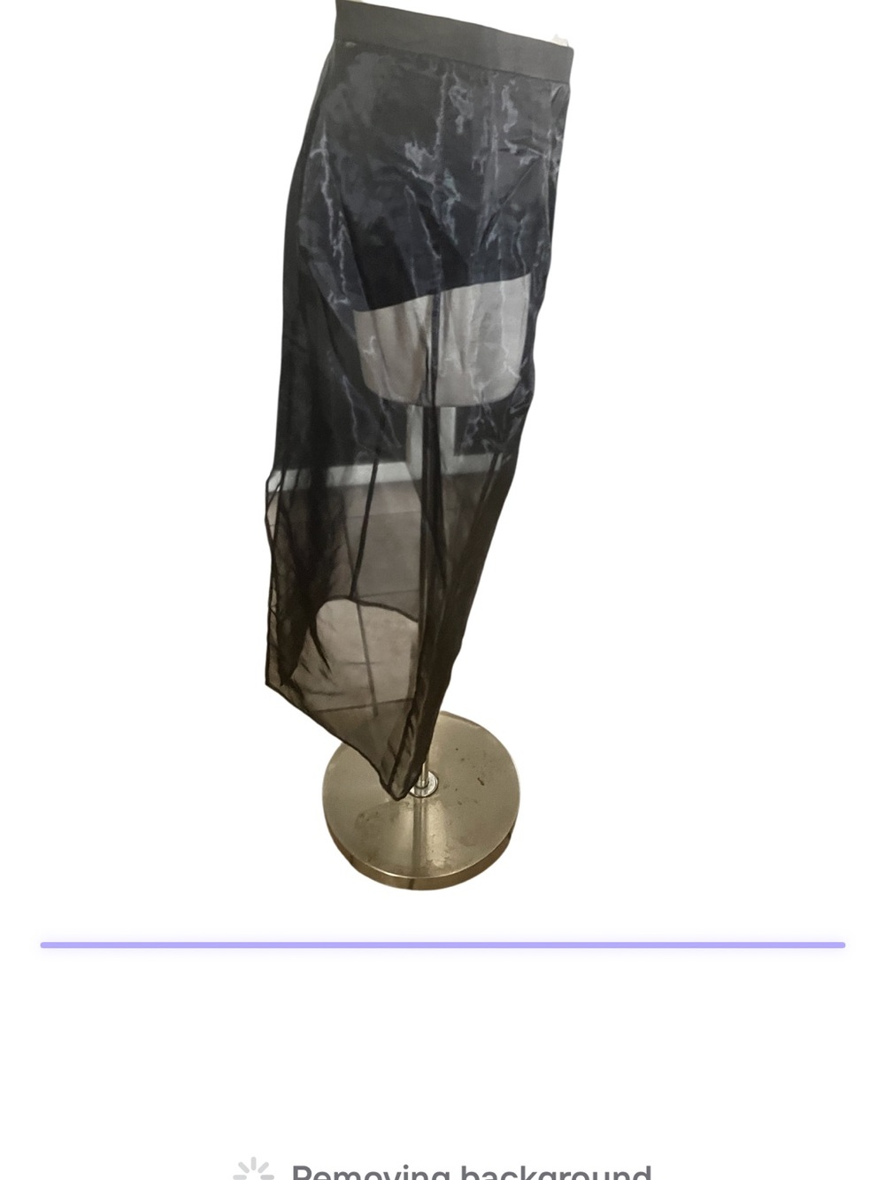 Sunday in Brooklyn Sheer Slit Midi Skirt Black Organza Size Small NWOT - Picture 8 of 11